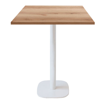 Mange-debout round blanc carré 70x70cm chene delano