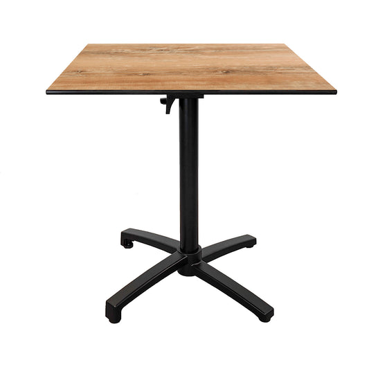 Diabolo black terrace table 70x70cm Slovenian oak