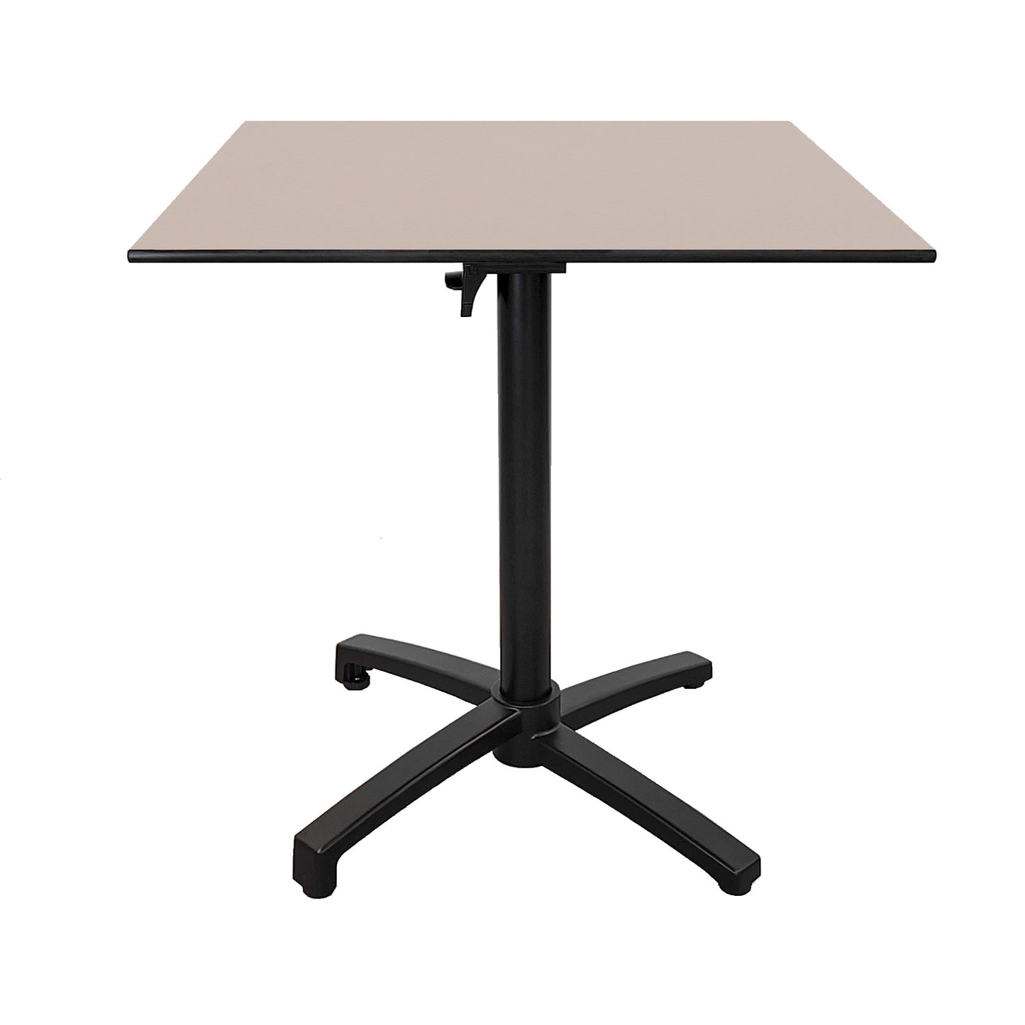 Diabolo black terrace table 70x70cm shell