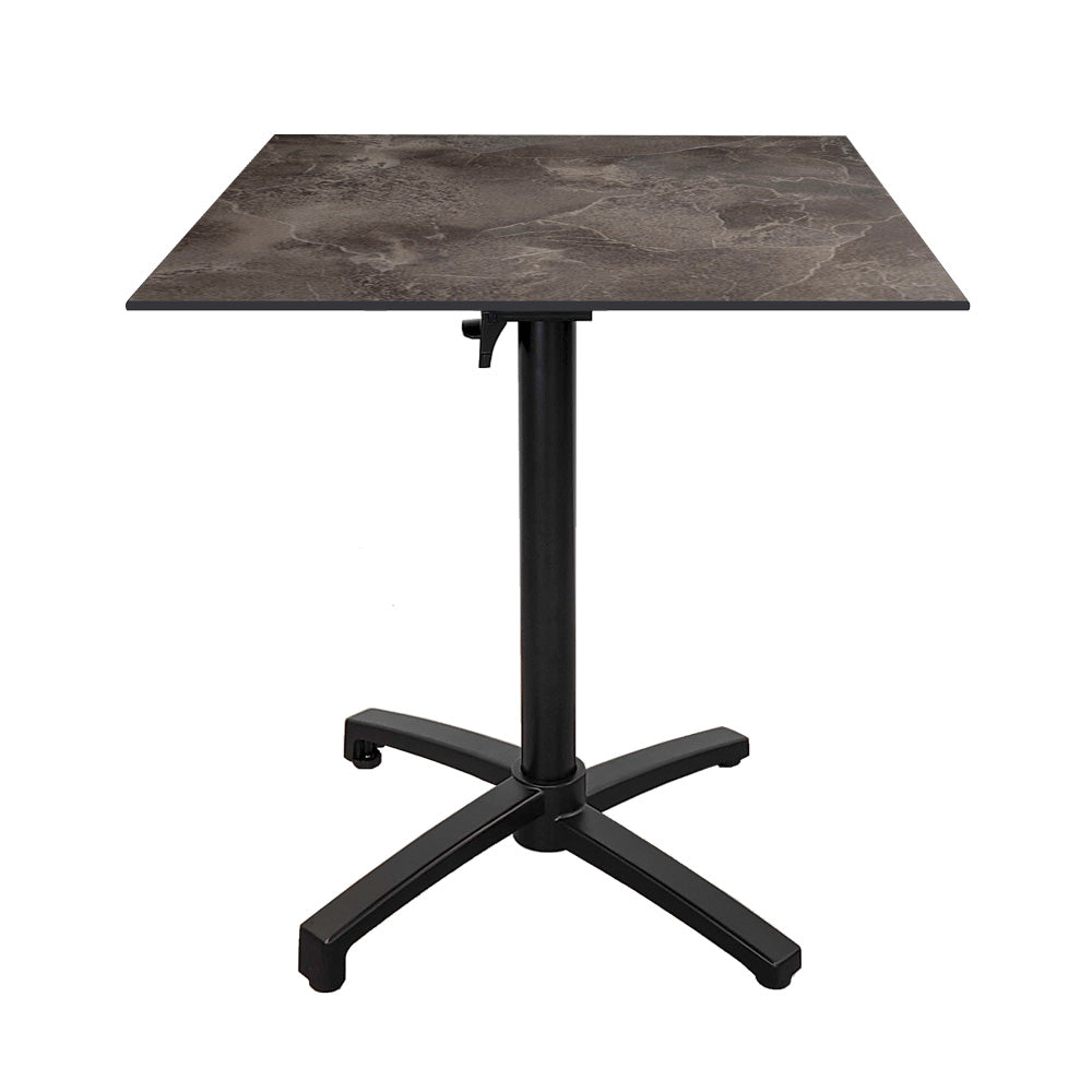 Diabolo black terrace table 70x70cm cuma dark