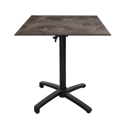 Diabolo black terrace table 70x70cm cuma dark