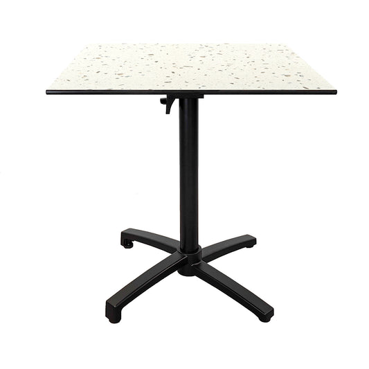 Diabolo black terrace table 70x70cm cassata terrazzo