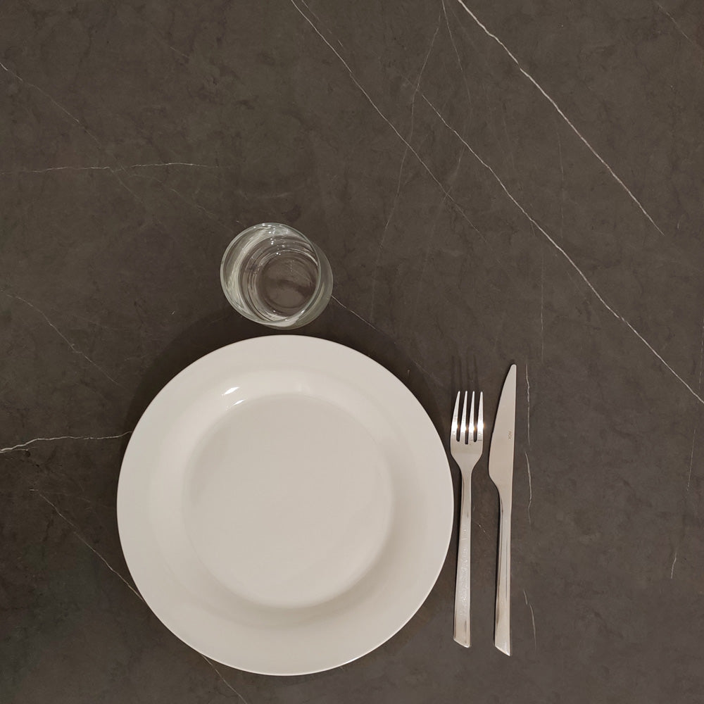 Table Rome decor Marquina marble 60x60cm