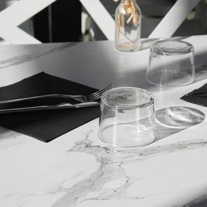 plateau de table sur mesure restaurant marbre blanc restootab