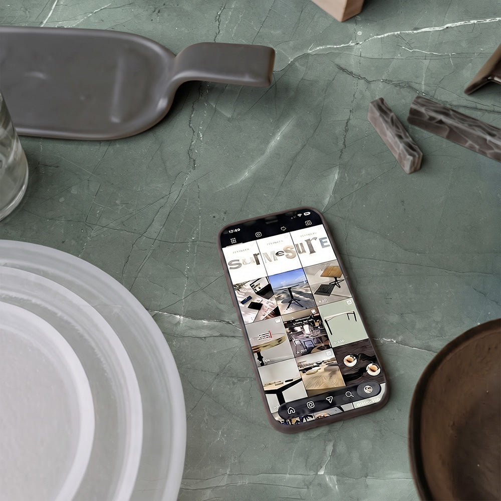 Tablero de mesa exterior Mármol jade - Compact HPL