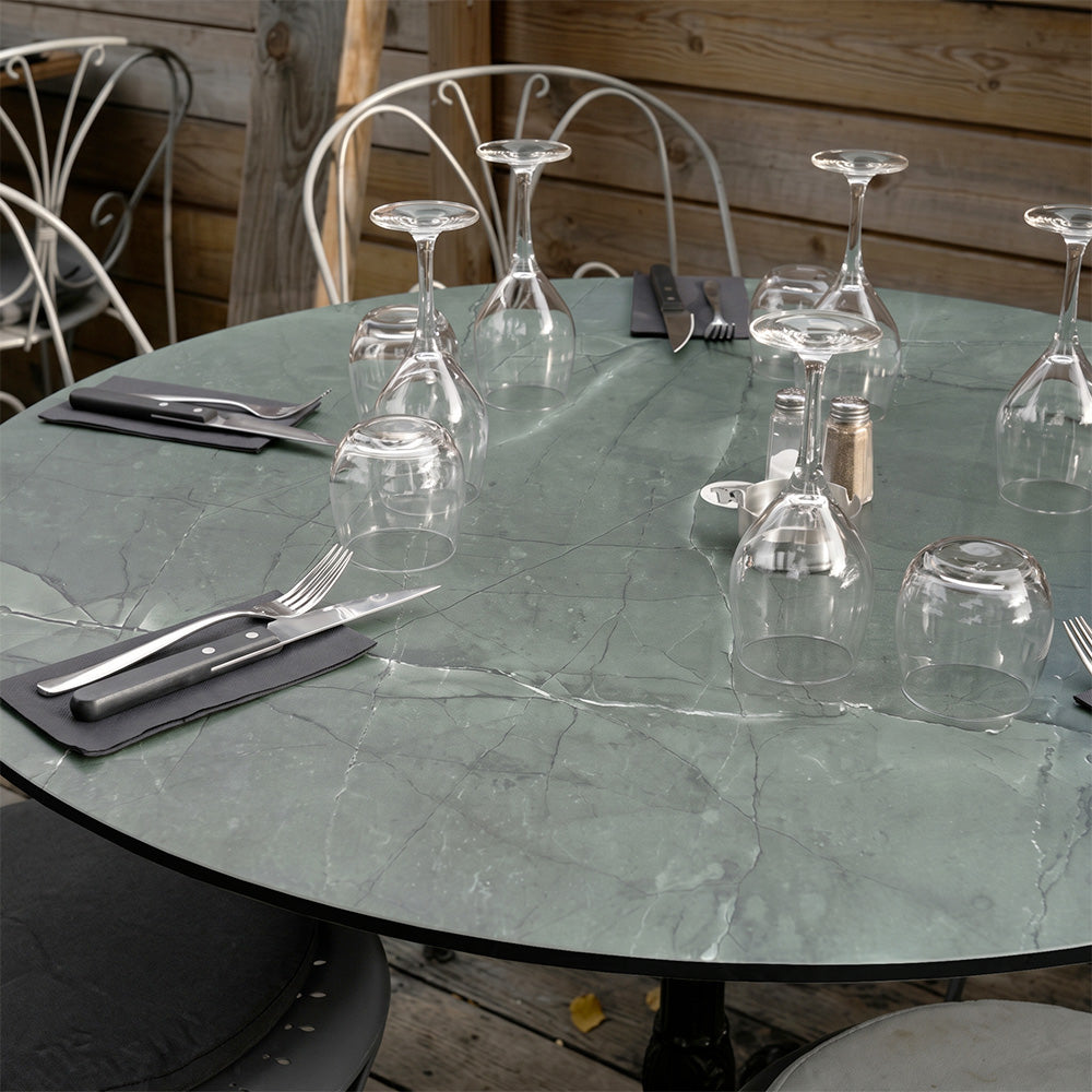 Tablero de mesa exterior Mármol jade - Compact HPL