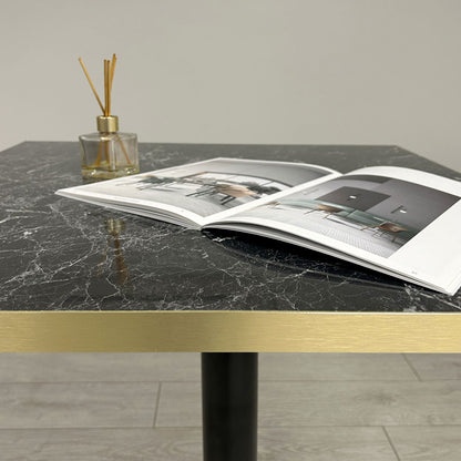 Plateau de table Marbre noir brillant personnalisable