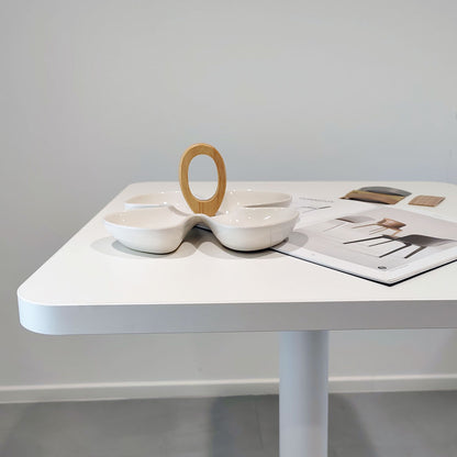 plateau de table sur mesure décor blanc pour restaurant Restootab