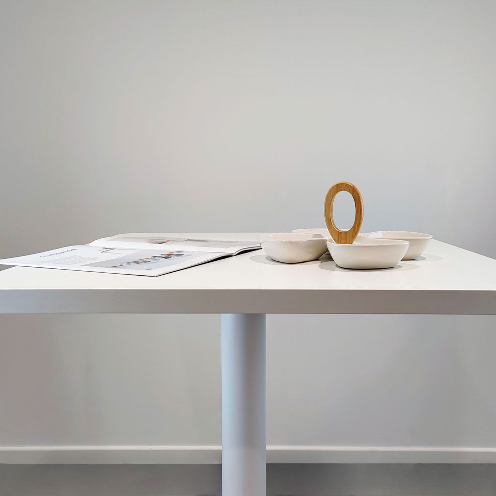 plateau de table sur mesure décor blanc pour restaurant Restootab