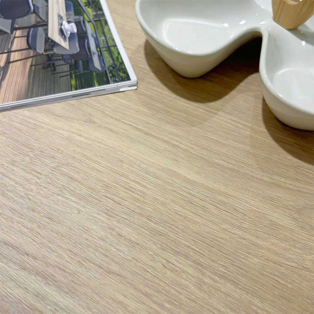 plateau de table sur mesure décor chêne dolomite pour restaurant Restootab