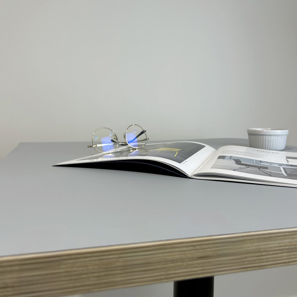 plateau de table sur mesure restaurant gris medio chants bois restootab