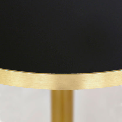 Table ronde chic Rome doré Ø120cm noir laiton