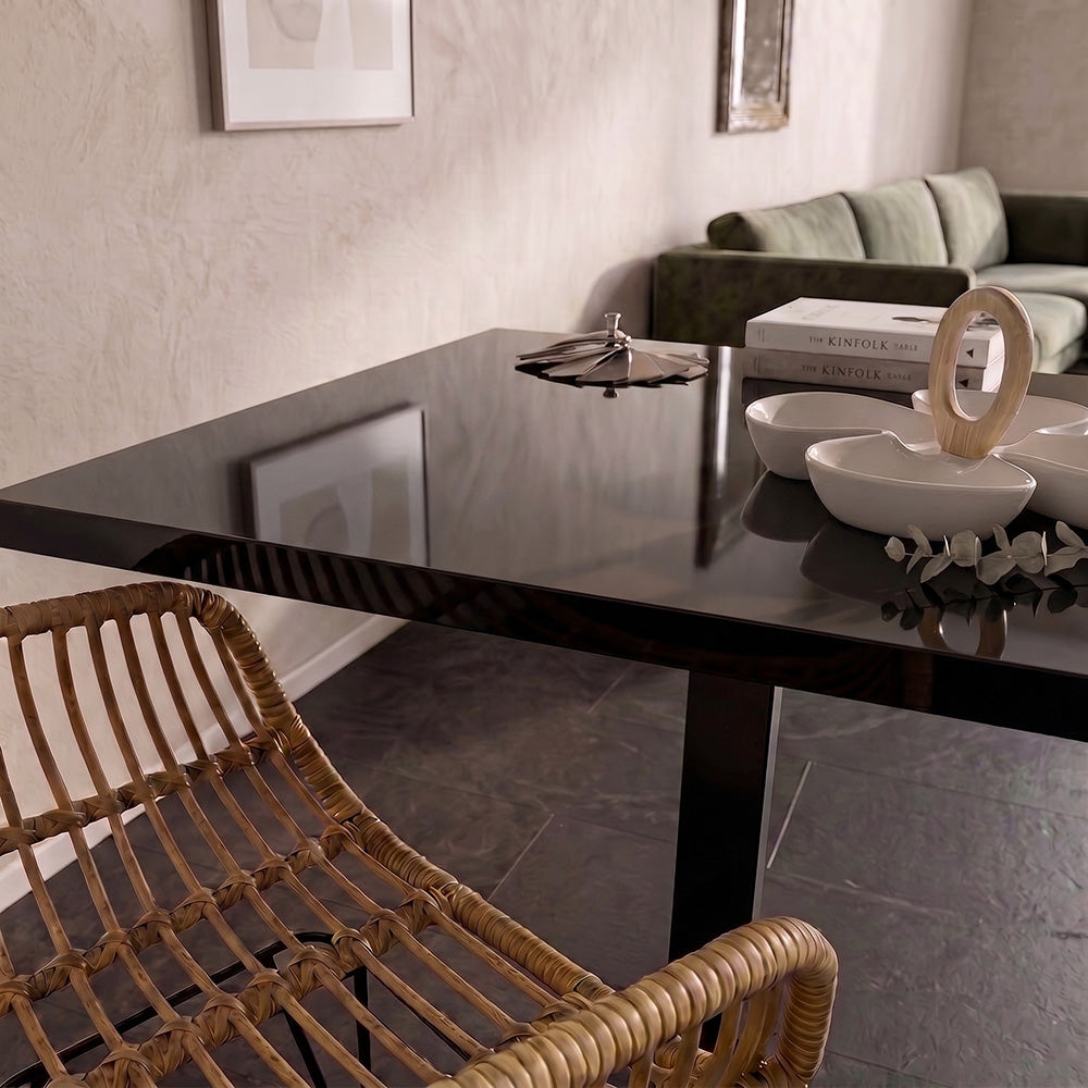 Plateau de table Noir brillant personnalisable