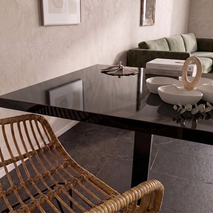 Plateau de table Noir brillant personnalisable
