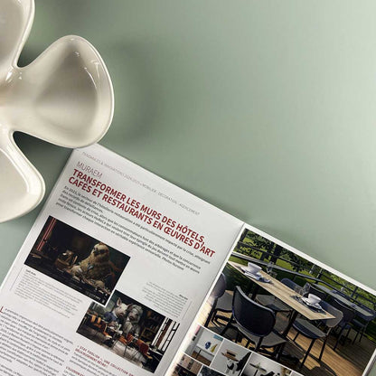 plateau de table sur mesure restaurant vert celadon restootab