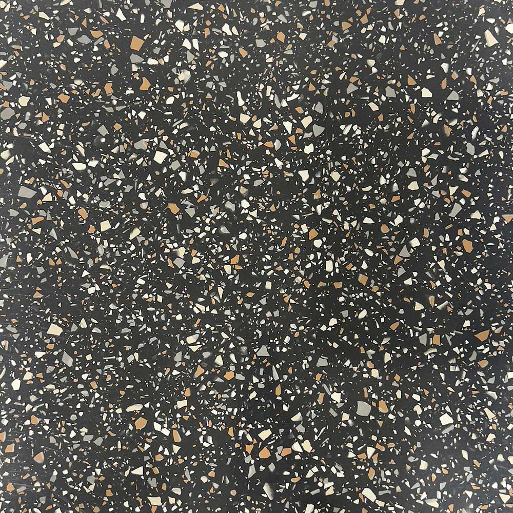 plateau de table sur mesure restaurant terrazzo black chip restootab