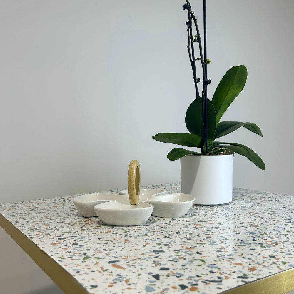plateau de table sur mesure restaurant terrazzo spectra restootab