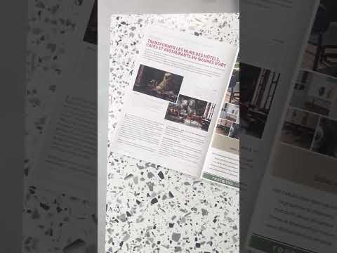 Vidéo de décors de plateau de restauration Terrazzo White Chip RestooTab 