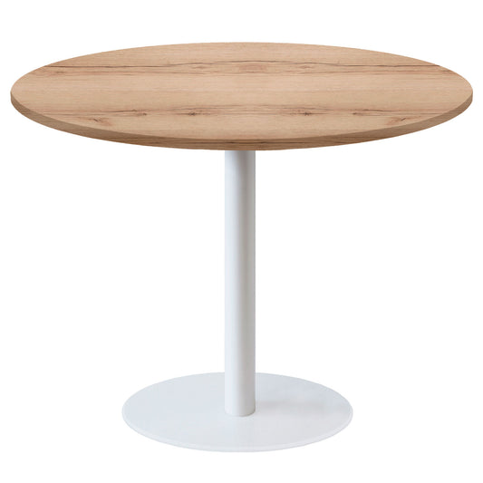 Table de restaurant rome blanc ronde 120cm chene delano