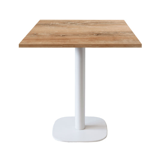 Table de restaurant round blanc carrée 70x70cm chene slovene