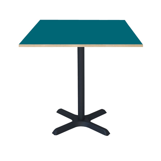 Table de restaurant dina carrée 70x70cm bleu prusse bois