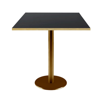 Table de restaurant rome doré carrée 70x70cm noir laiton