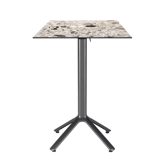 table mange debout terrasse pliable nemo noir 60x60cm terrazzo cepp RestooTab