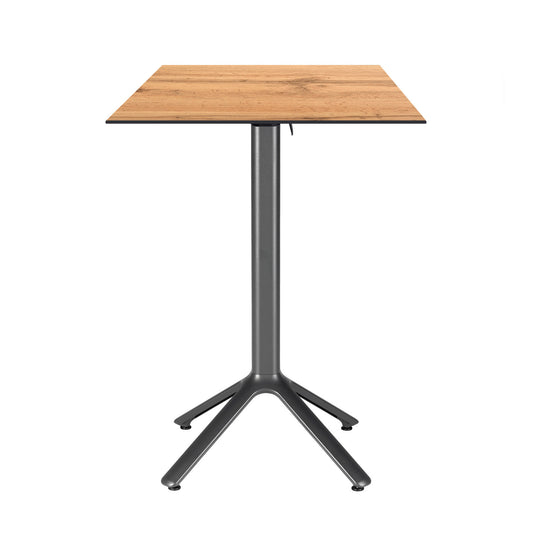 table mange debout terrasse pliable nemo noir 60x60cm chene armor RestooTab