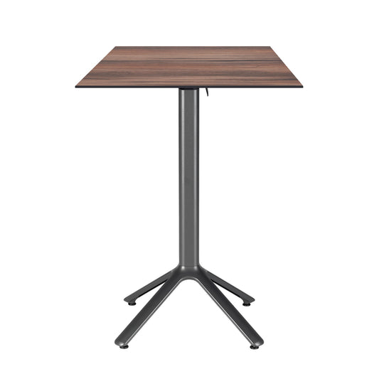 table mange debout terrasse pliable nemo noir 60x60cm chene montagne RestooTab