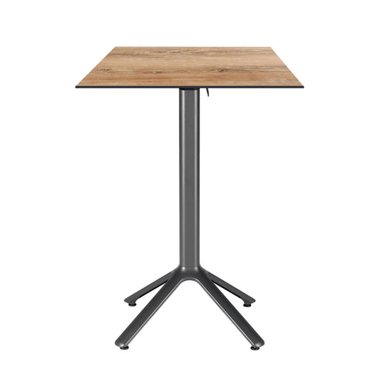 table mange debout terrasse pliable nemo noir 60x60cm chene slovene RestooTab