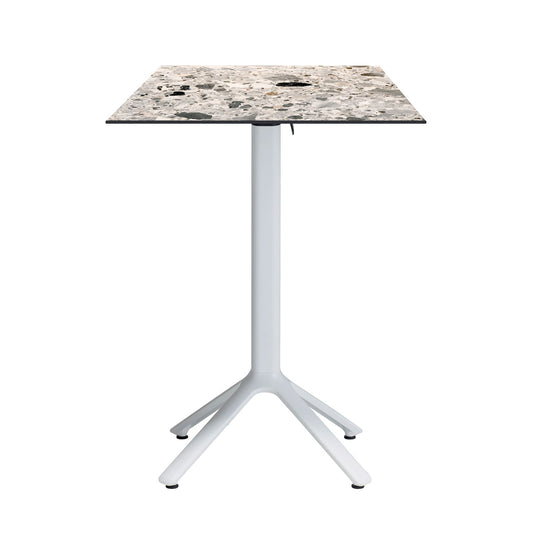 table mange debout terrasse pliable nemo blanc 60x60cm terrazzo cepp RestooTab