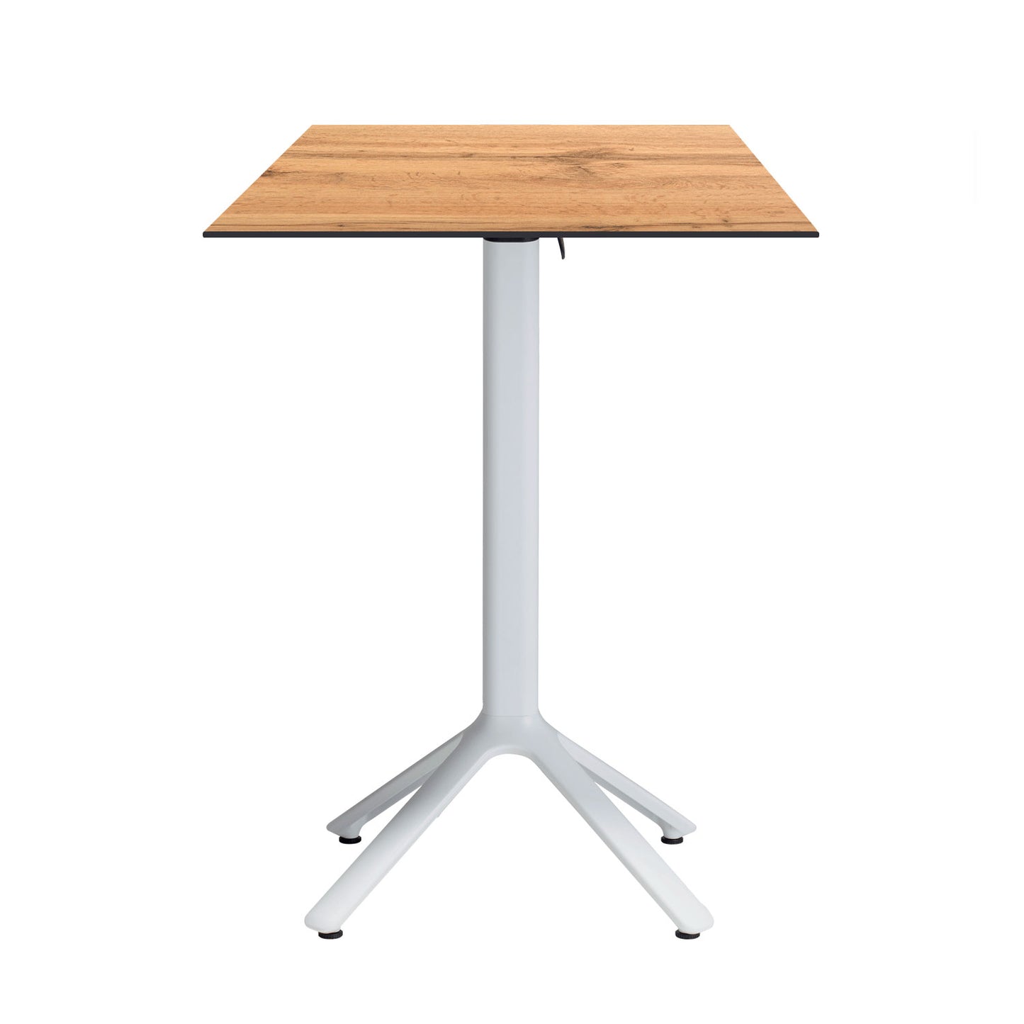 table mange debout terrasse pliable nemo blanc 60x60cm chene armor RestooTab