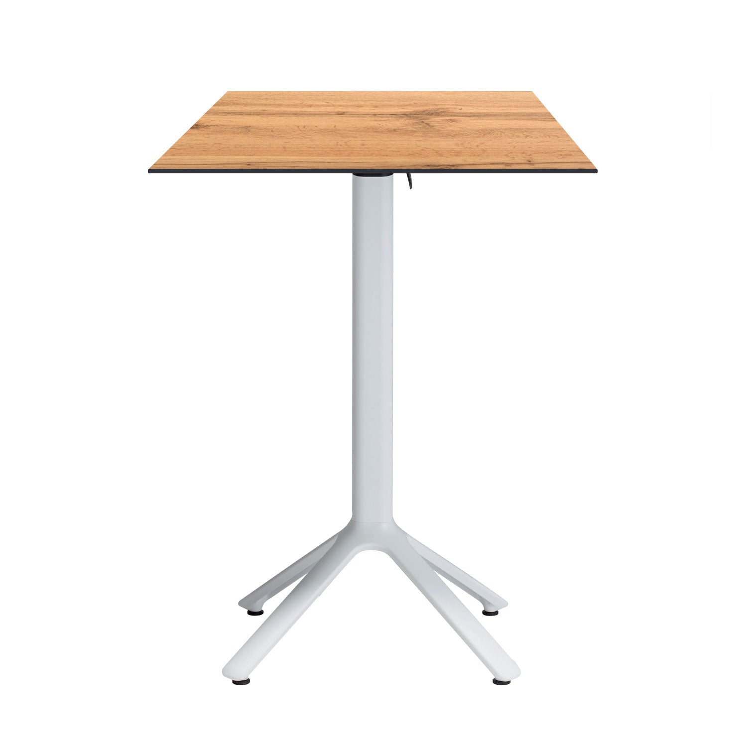 table mange debout terrasse pliable nemo blanc 60x60cm chene armor RestooTab