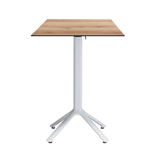 table mange debout terrasse pliable nemo blanc 60x60cm chene delano RestooTab