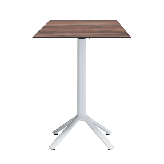 table mange debout terrasse pliable nemo blanc 60x60cm chene montagne RestooTab