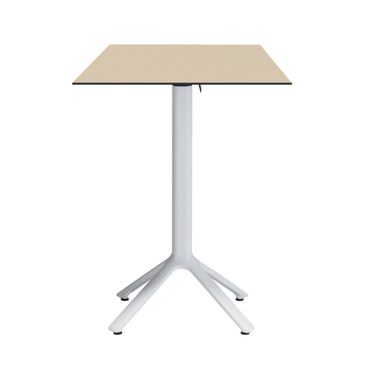 table mange debout terrasse pliable nemo blanc 60x60cm coquille RestooTab