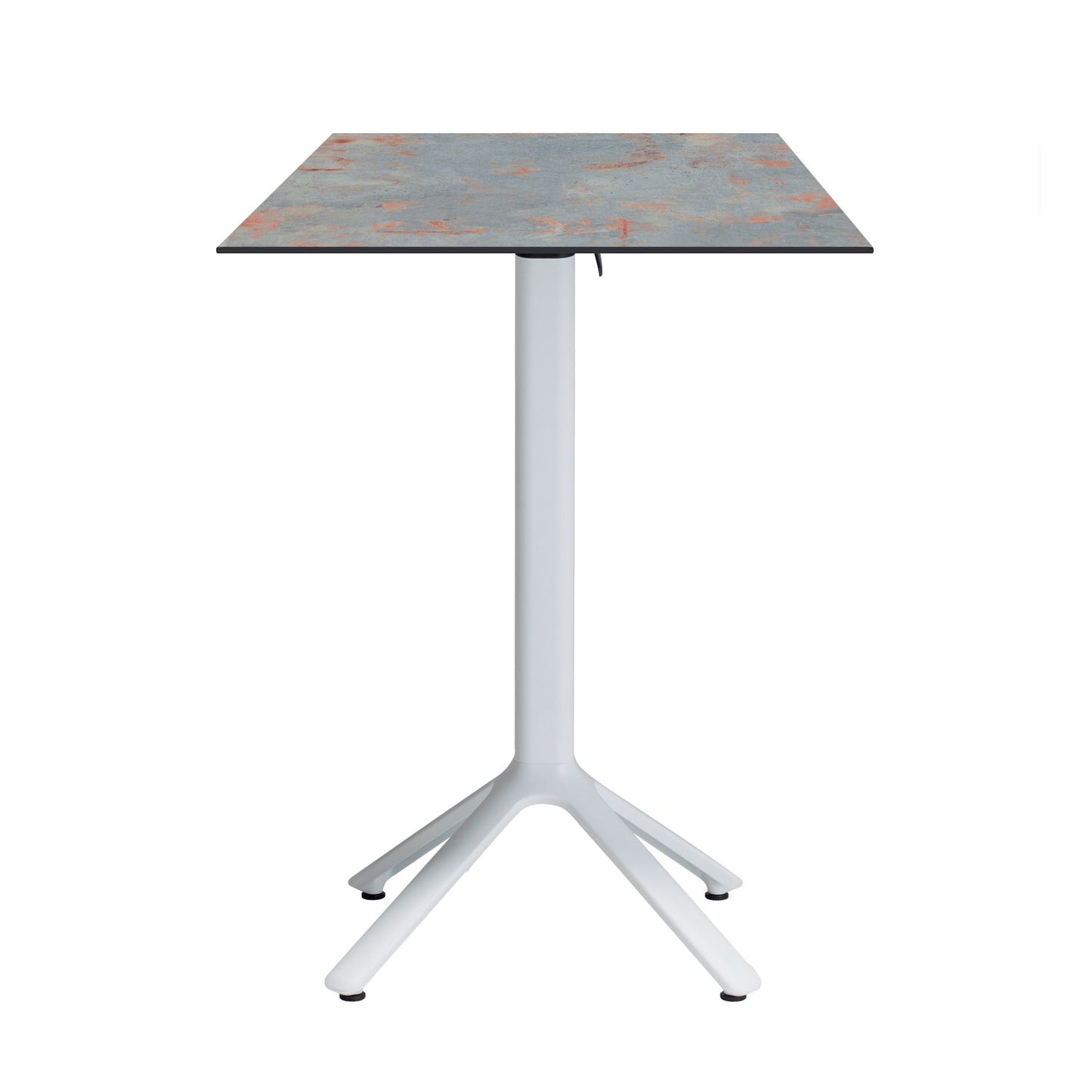 Mange-debout extérieur Nemo blanc 60x60cm gris rouille