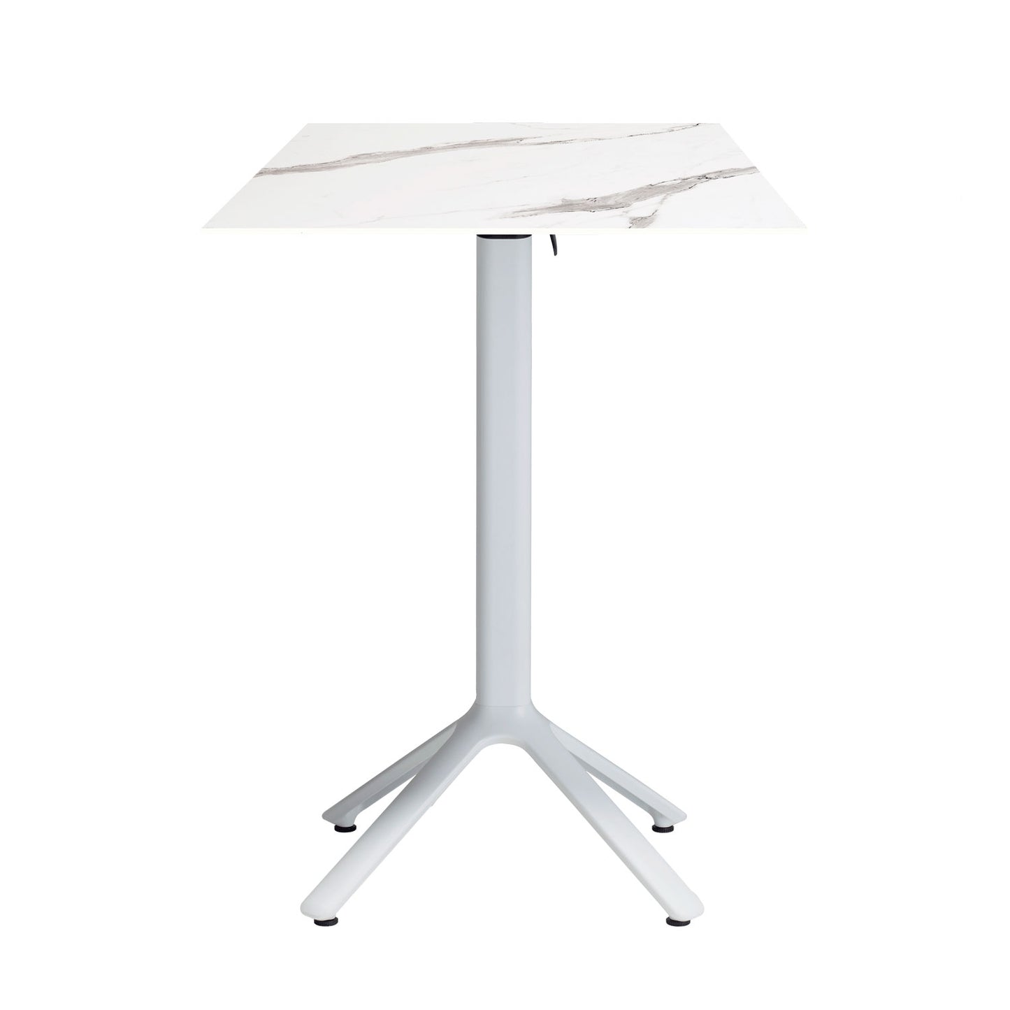 Mange-debout extérieur Nemo blanc 60x60cm marbre blanc / âme blanche
