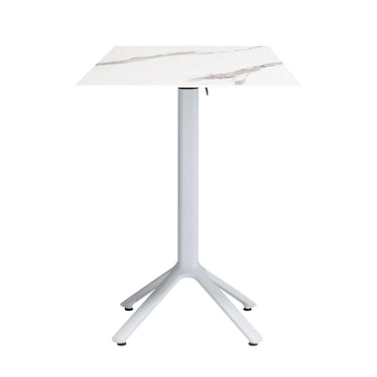 Mange-debout extérieur Nemo blanc 60x60cm marbre blanc / âme blanche