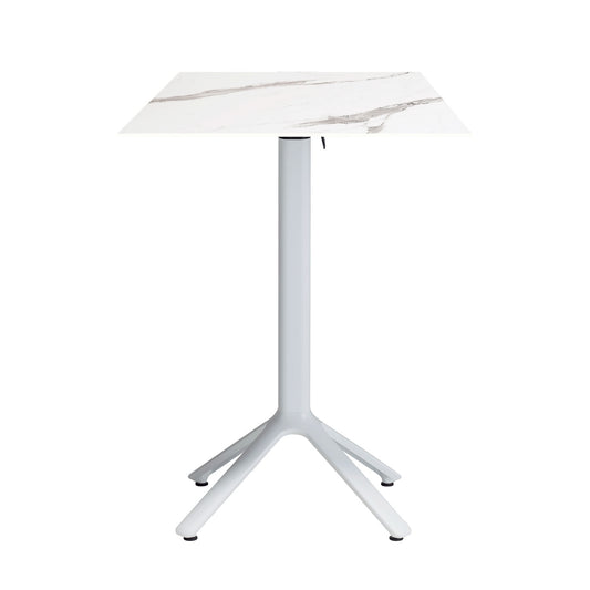 Mange-debout extérieur Nemo blanc 60x60cm marbre blanc / âme blanche