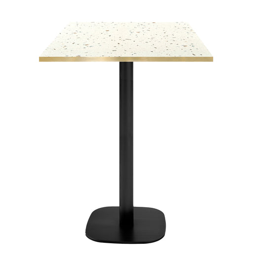 Mange-debout round carré 60x60cm terrazzo cassatta laiton