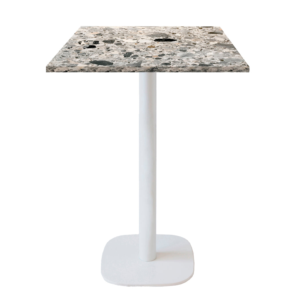 Mange-debout round blanc carré 60x60cm terrazzo cepp