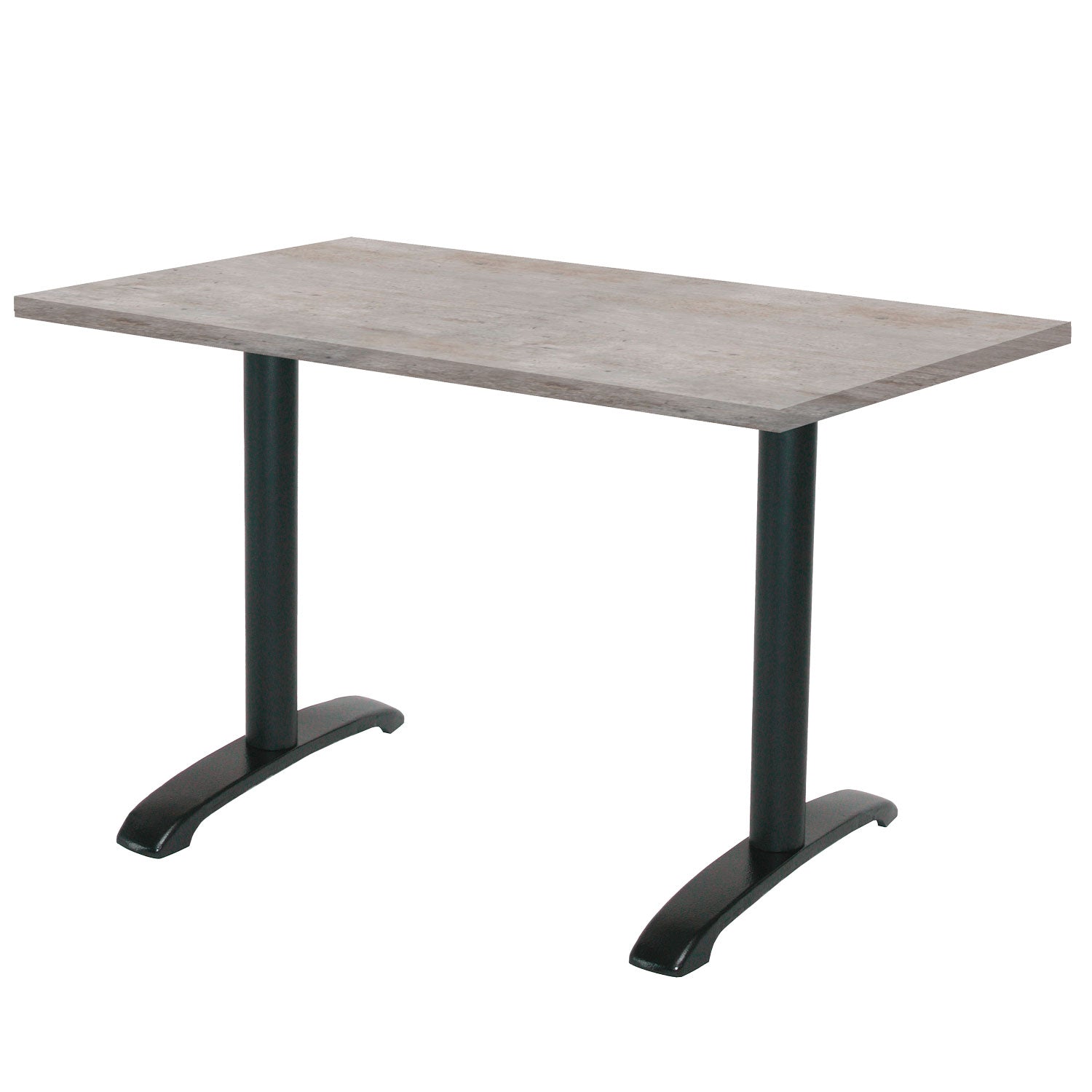Table de restaurant bazila rectangle 120x70cm beton naturel