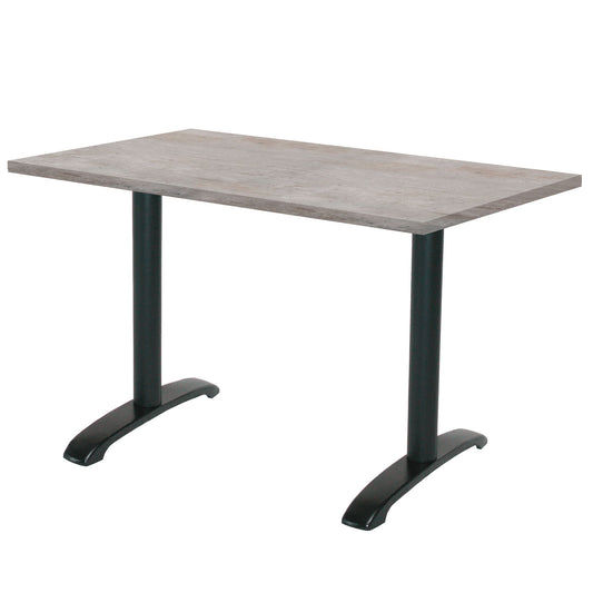 Table de restaurant bazila rectangle 120x70cm beton naturel