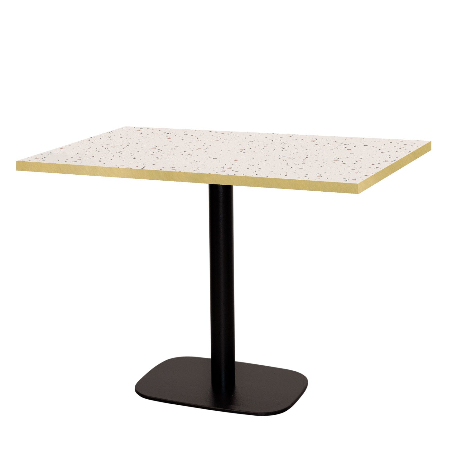Table de restaurant round rectangle 120x70cm terrazzo cassatta laiton