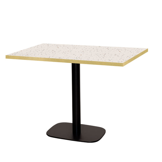 Table de restaurant round rectangle 120x70cm terrazzo cassatta laiton