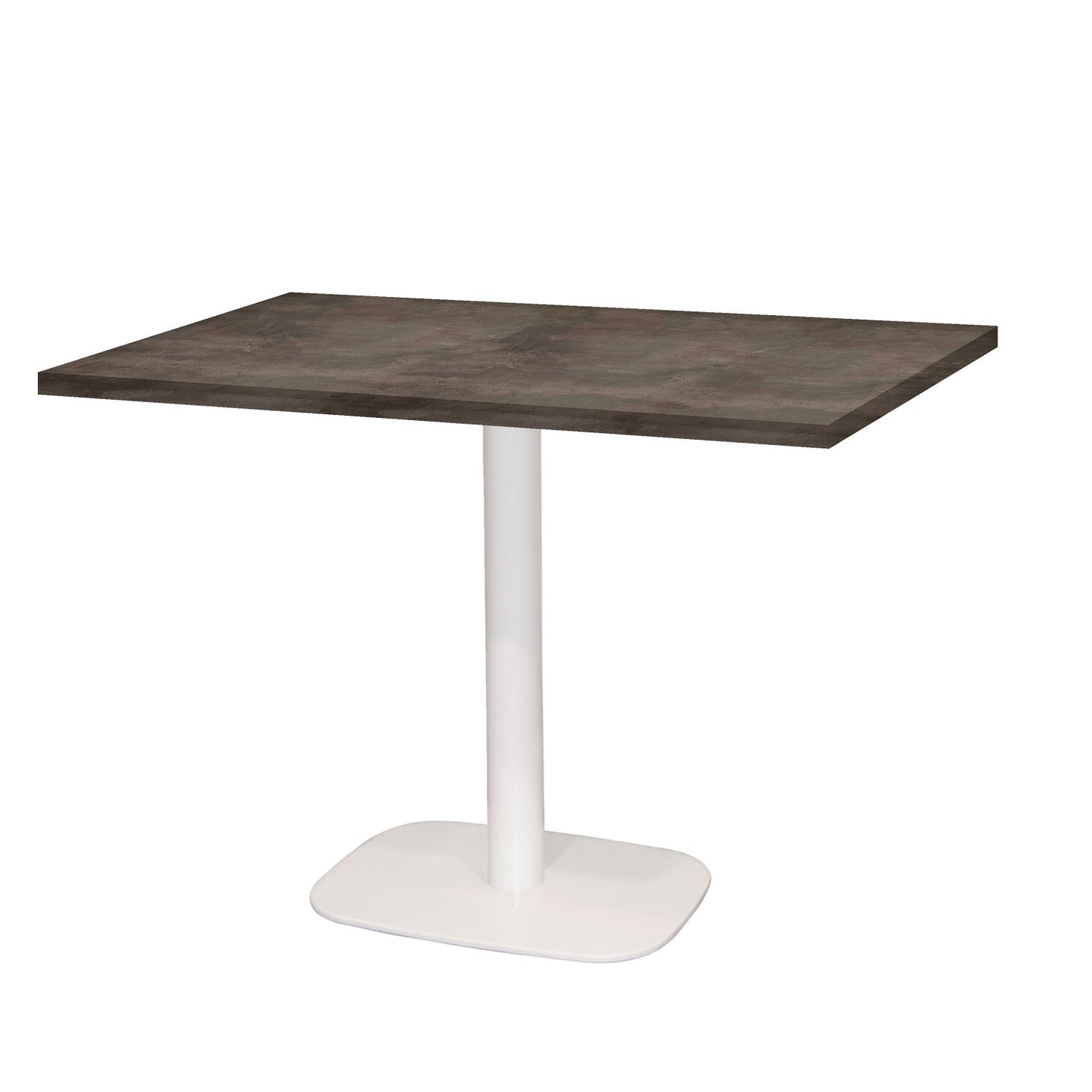 Table de restaurant round blanc rectangle 120x70cm ardoise metallisee