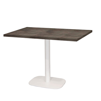 Table de restaurant round blanc rectangle 120x70cm ardoise metallisee
