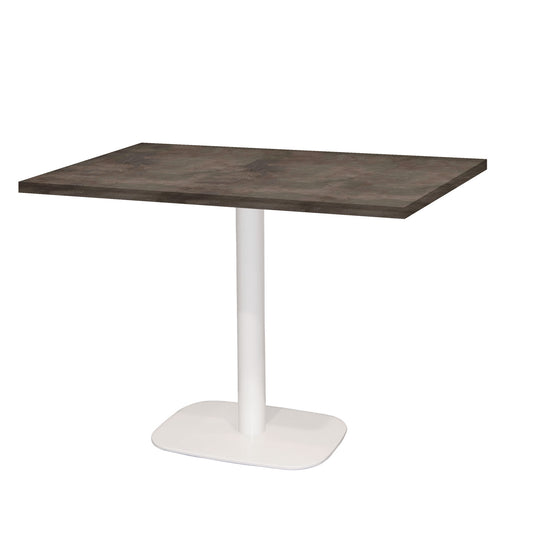 Table de restaurant round blanc rectangle 120x70cm ardoise metallisee