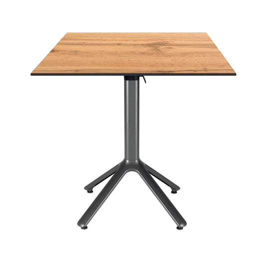 table terrasse pliable nemo noir 70x70cm chene armor RestooTab